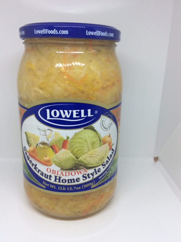 Sauerkraut Home Style Salad, Obiadowa Lowell 900g.
