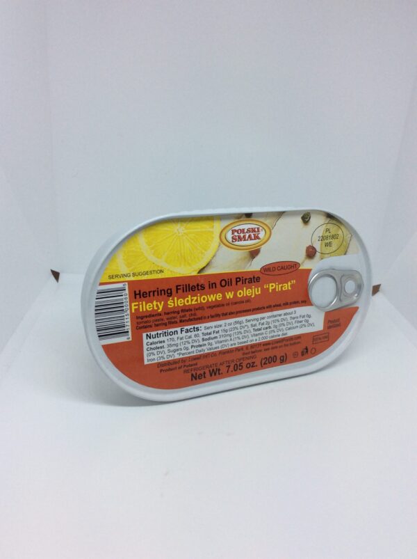 Herring Fillets In Oil Pirate Polski Smak 200g