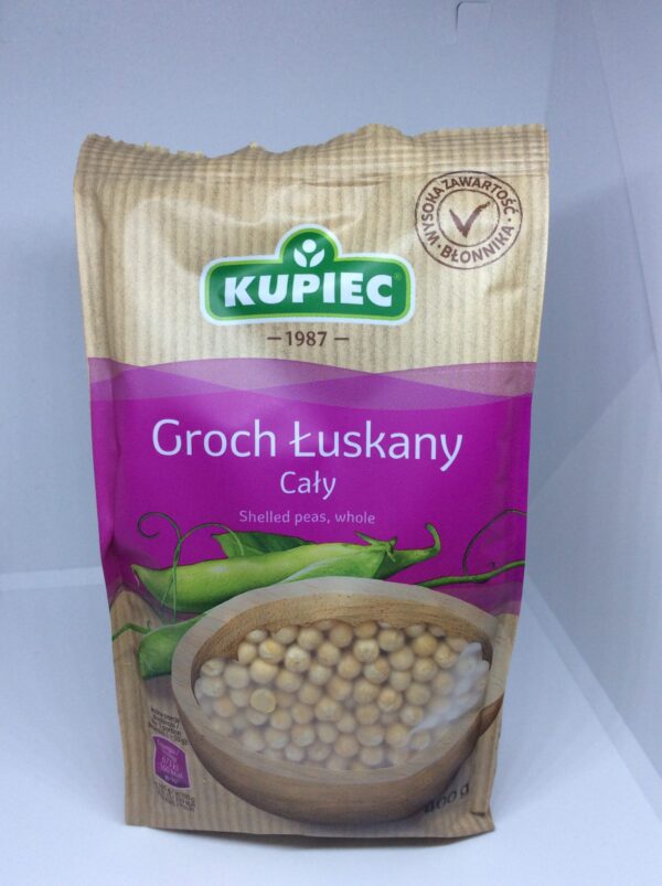 Shelled Peas, Whole, Groch Luskany Kupiec 400g.
