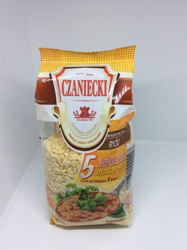 Pasta, Makaron W Ksztalcie Ryzu Czaniecki 250g.